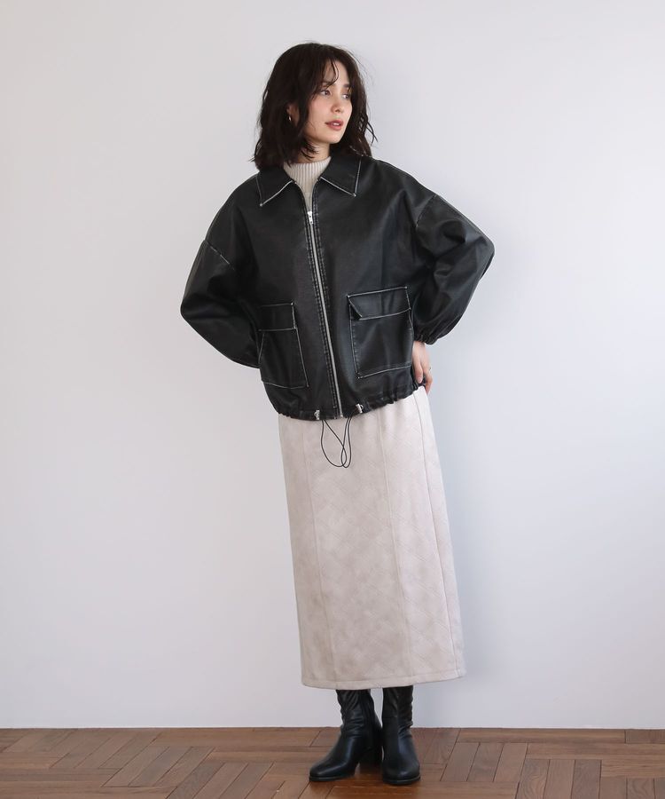 Green Parks「・ELENCARE DUE エンボスナロースカート」|タイト|