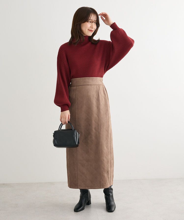 Green Parks「・ELENCARE DUE エンボスナロースカート」|タイト|