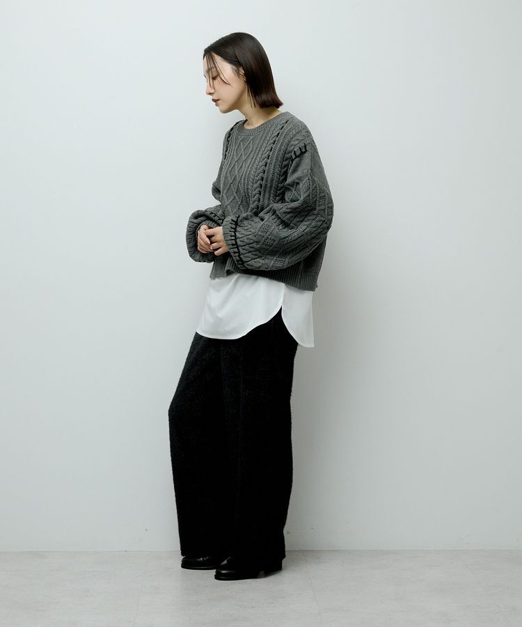 Green Parks「裾ドッキングホワイトインナー」|Tシャツ・カットソー|