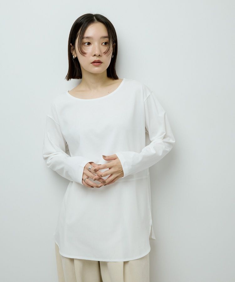 Green Parks「裾ドッキングホワイトインナー」|Tシャツ・カットソー|