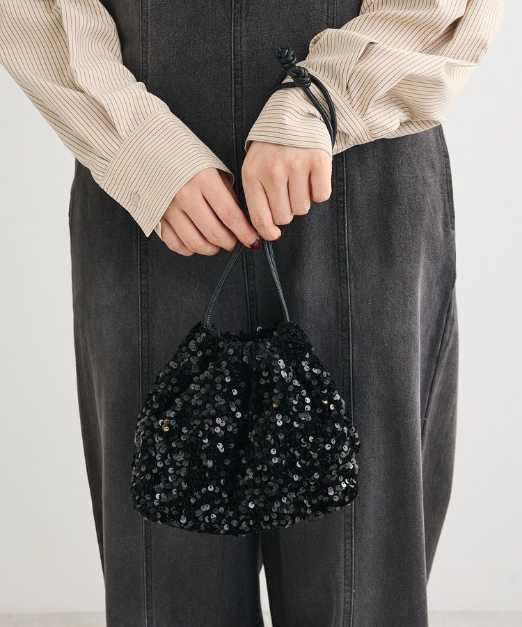 armonia「OTO.HA.ベロアスパンコールショルダーバック」|ショルダー・メッセンジャー|Black