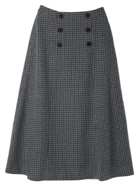 YECCA VECCA「千鳥柄Aラインロングスカート」|スカート|