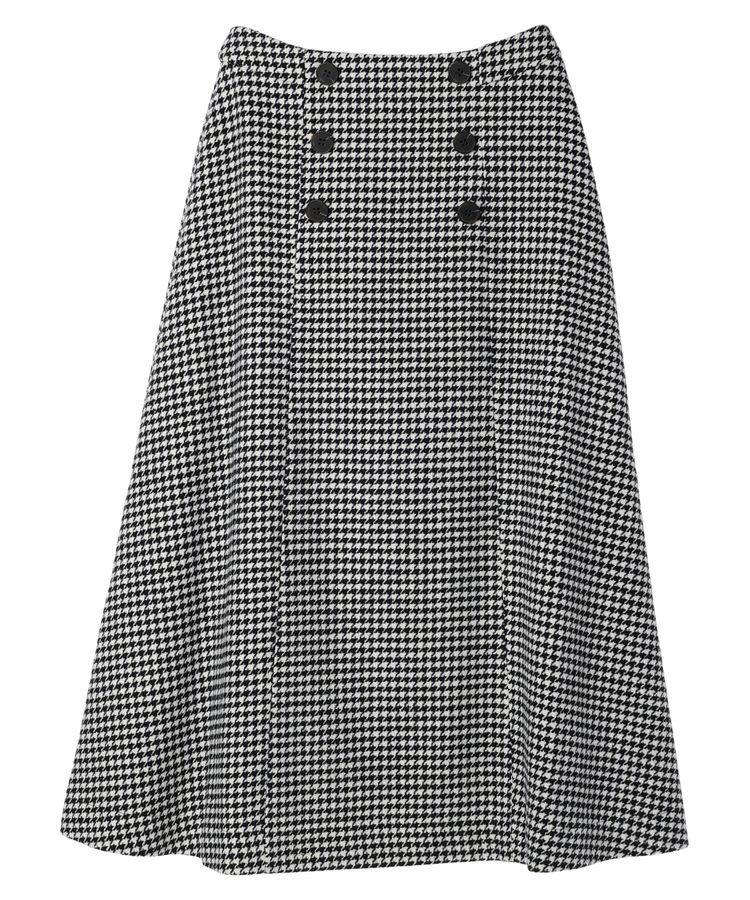 YECCA VECCA「千鳥柄Aラインロングスカート」|スカート|