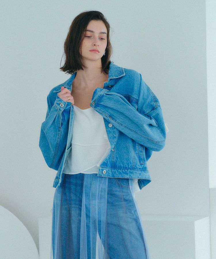 Editt by YECCA VECCA「フリンジデニムジャケット」|テーラードジャケット|