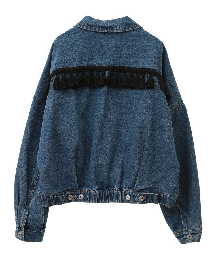Editt by YECCA VECCA「フリンジデニムジャケット」|テーラードジャケット|