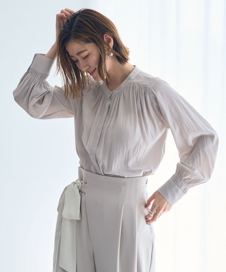 YECCA VECCA「ギャザーブラウス」|シャツ・ブラウス|