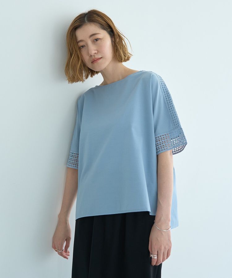 YECCA VECCA「レースMIXドルマンブラウス」|シャツ・ブラウス|