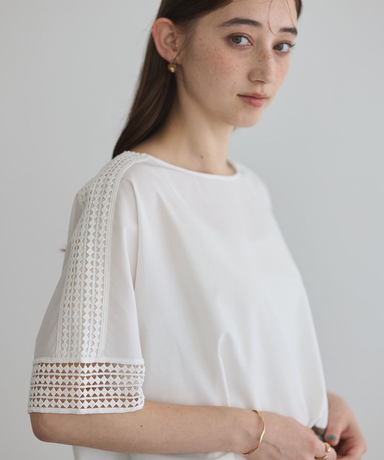 YECCA VECCA「レースMIXドルマンブラウス」|シャツ・ブラウス|