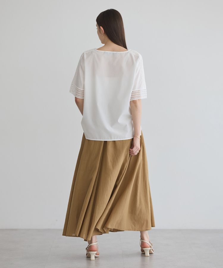 YECCA VECCA「レースMIXドルマンブラウス」|シャツ・ブラウス|