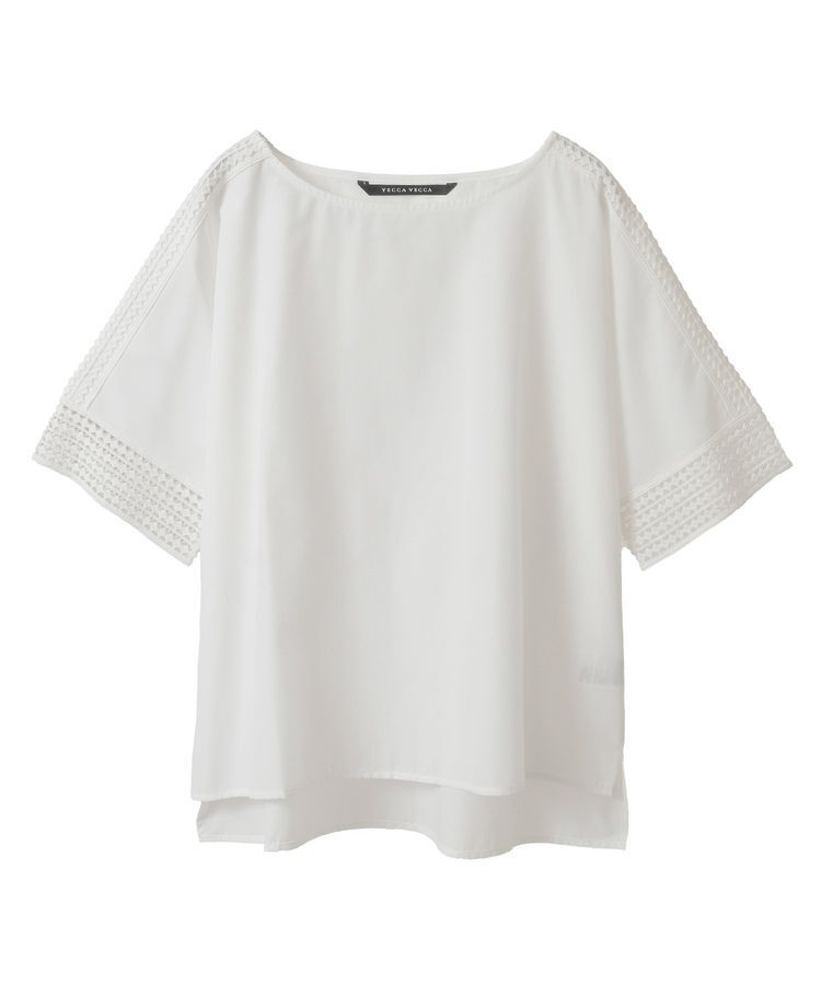 YECCA VECCA「レースMIXドルマンブラウス」|シャツ・ブラウス|