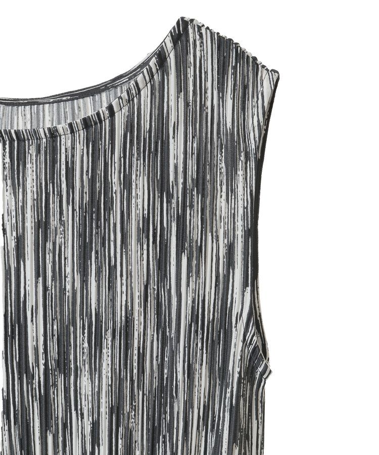 YECCA VECCA「ランダムアート柄プリーツワンピース」|ワンピース|