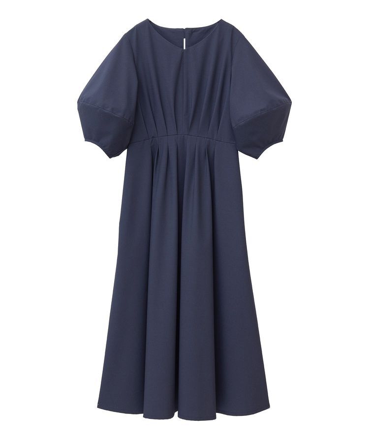 YECCA VECCA「【UVカット/接触冷感】ボリュームスリーブタックワンピース」|ワンピース|