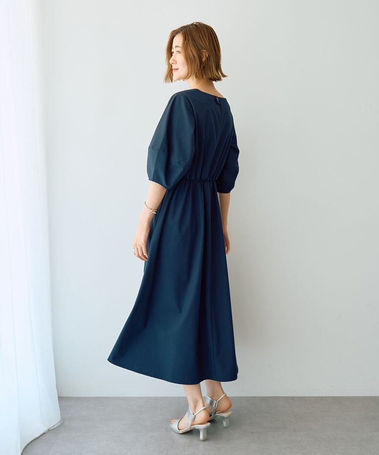 YECCA VECCA「【UVカット/接触冷感】ボリュームスリーブタックワンピース」|ワンピース|