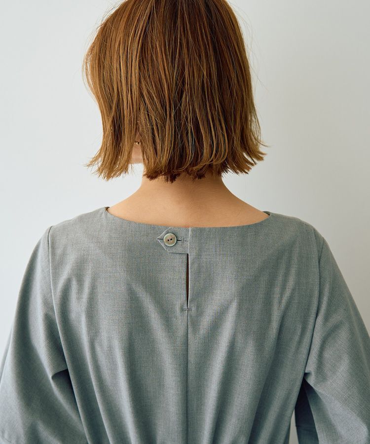 YECCA VECCA「【UVカット/接触冷感】ボリュームスリーブタックワンピース」|ワンピース|