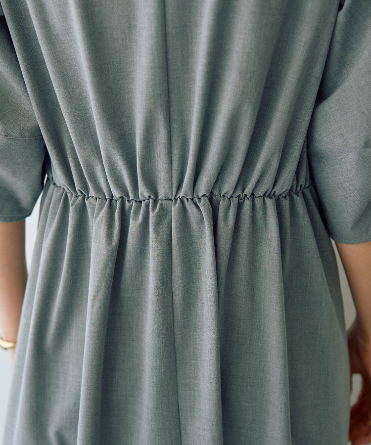 YECCA VECCA「【UVカット/接触冷感】ボリュームスリーブタックワンピース」|ワンピース|