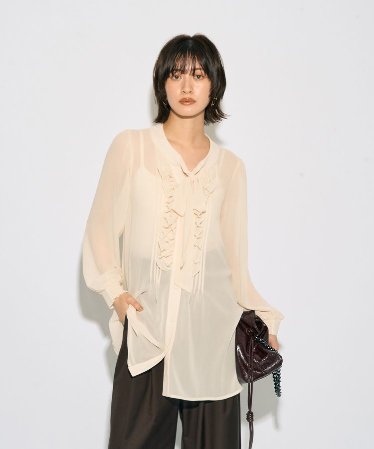 YECCA VECCA「【archive】フリルボウタイブラウス」|シャツ・ブラウス|