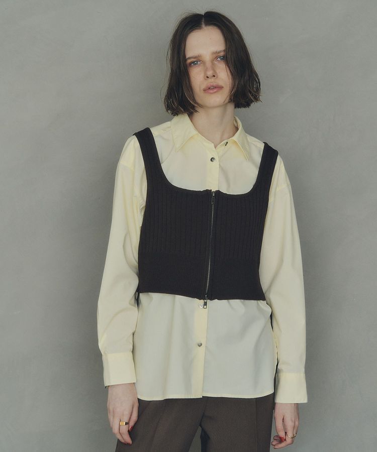 YECCA VECCA「ZIPニットビスチェ」|ニット・セーター|