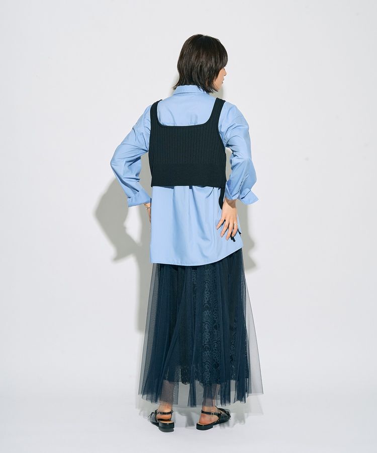 Editt by YECCA VECCA「【archive】レースブロッキングチュールスカート」|フレア|