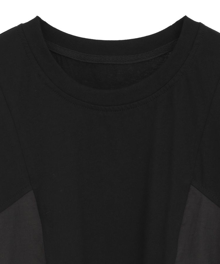 YECCA VECCA「【DOLL UP OOPS】異素材切替フレアートップス」|Tシャツ・カットソー|