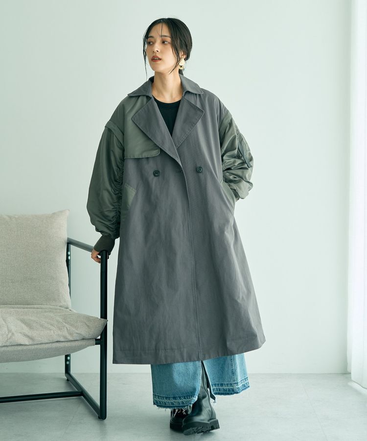 YECCA VECCA「2wayロング丈MA-1風コート」|その他|