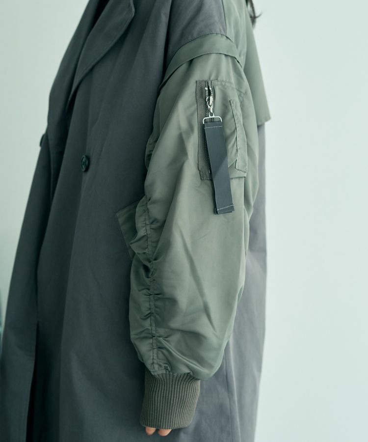 YECCA VECCA「2wayロング丈MA-1風コート」|その他|