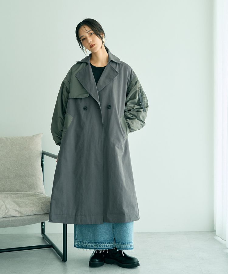 YECCA VECCA「2wayロング丈MA-1風コート」|その他|