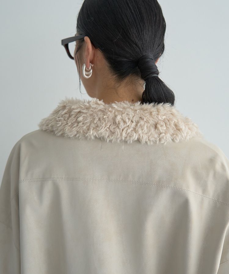 Editt by YECCA VECCA「レザーライクシャツジャケット」|テーラードジャケット|