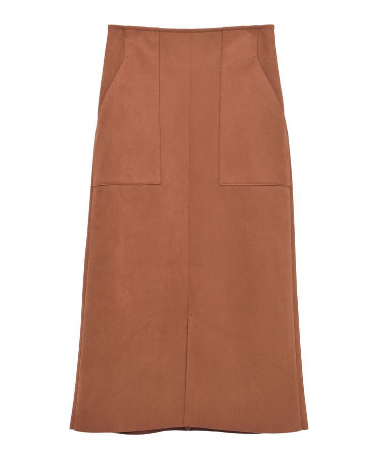 YECCA VECCA「ハイウエストフェイクスエードスカート」|タイト|