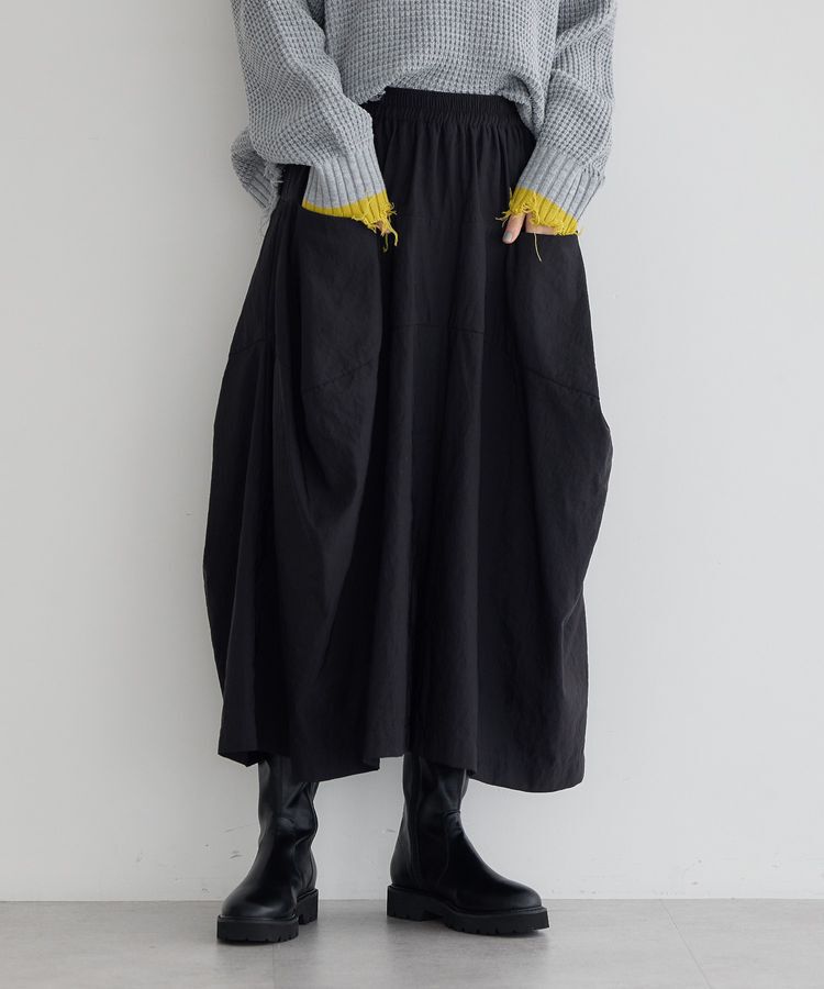 Editt by YECCA VECCA「コクーンデザインワイドパンツ」|その他|Black