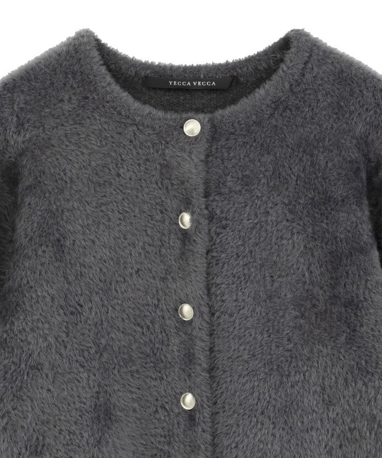 YECCA VECCA「金釦ジャケットライクニットカーディガン」|カーディガン|