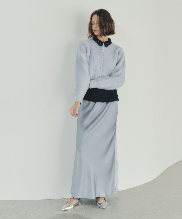 YECCA VECCA「金釦ジャケットライクニットカーディガン」|カーディガン|