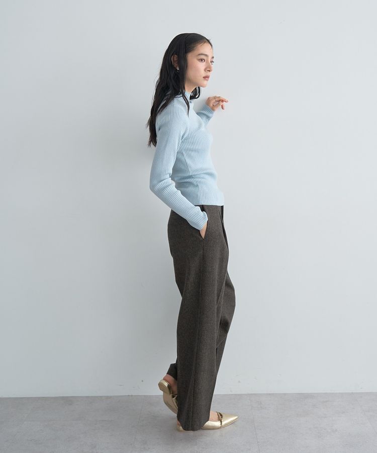 YECCA VECCA「ラメ混ハイネックリブニット」|ニット・セーター|