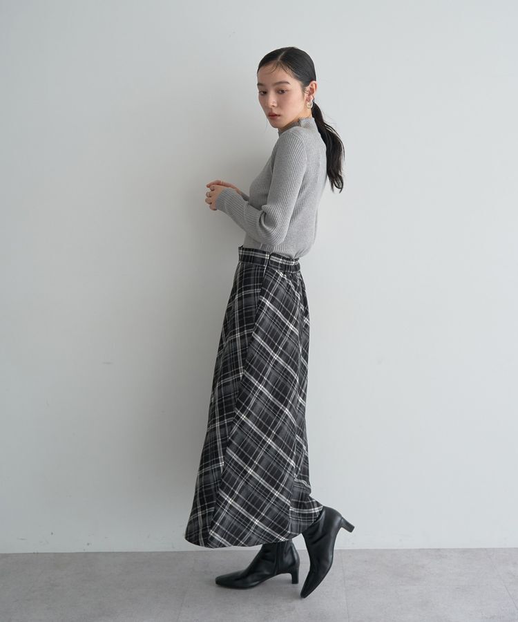 YECCA VECCA「ラメ混ハイネックリブニット」|ニット・セーター|