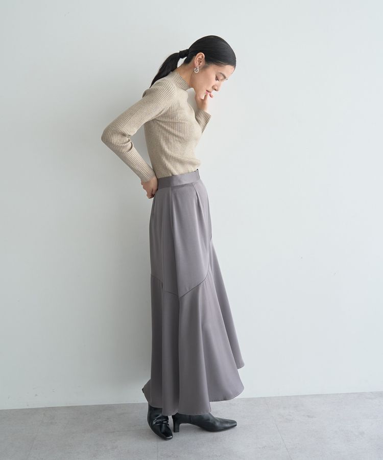 YECCA VECCA「ラメ混ハイネックリブニット」|ニット・セーター|