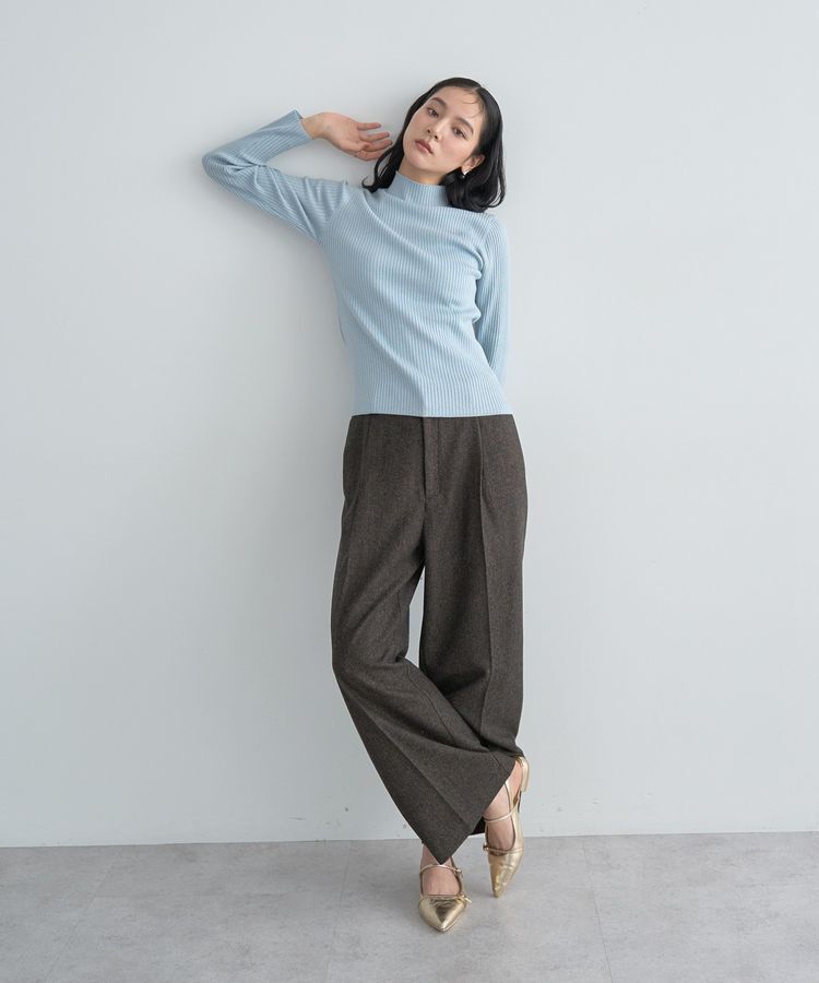 YECCA VECCA「ラメ混ハイネックリブニット」|ニット・セーター|