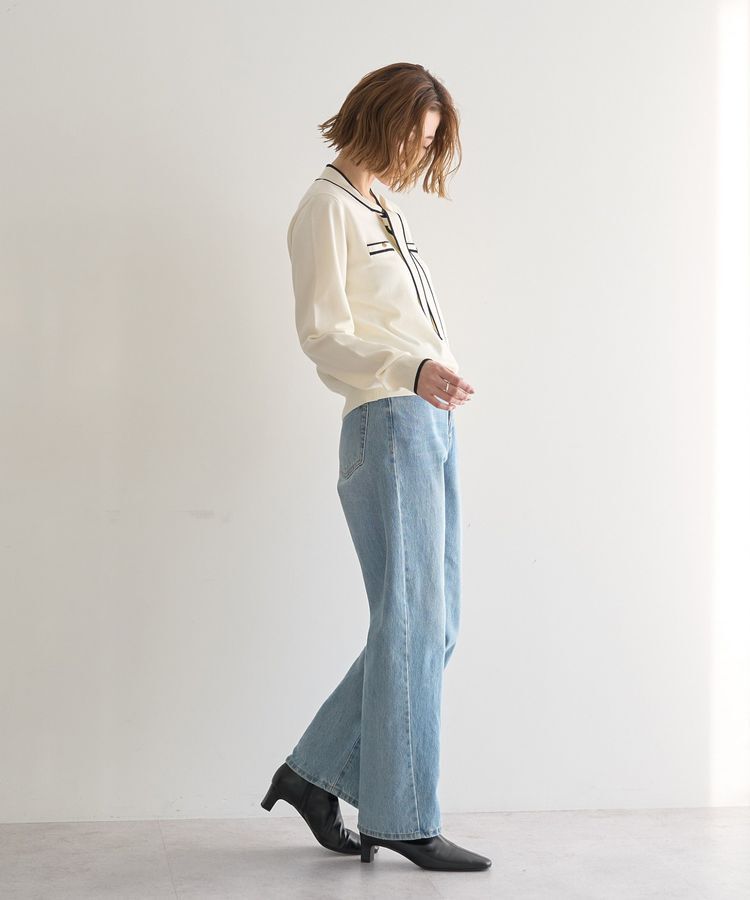 YECCA VECCA「配色ボウタイニット」|ニット・セーター|