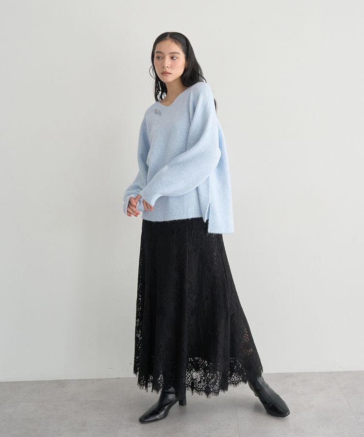 YECCA VECCA「Vネックルーズニット」|ニット・セーター|