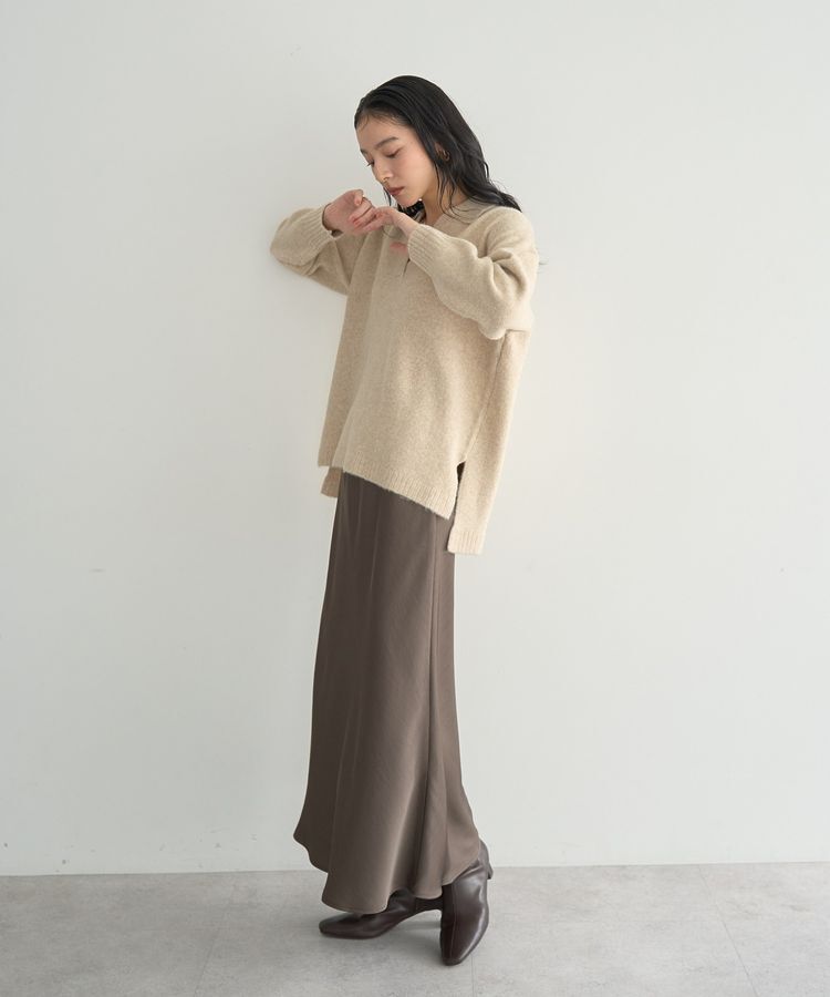 YECCA VECCA「襟付きVネックニット」|ニット・セーター|