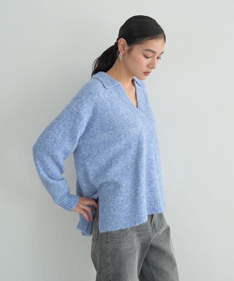 YECCA VECCA「襟付きVネックニット」|ニット・セーター|