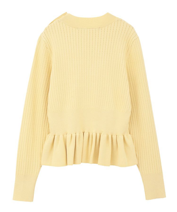 YECCA VECCA「金釦ペプラムニット」|ニット・セーター|