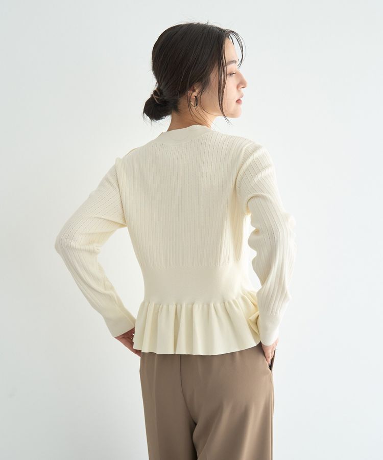 YECCA VECCA「金釦ペプラムニット」|ニット・セーター|