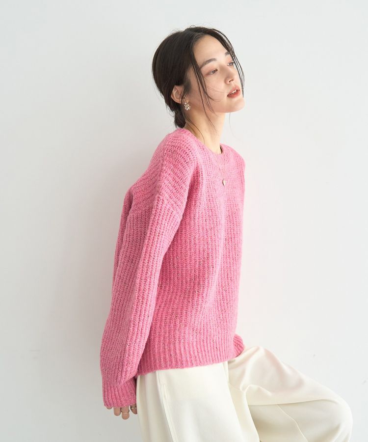 YECCA VECCA「ラメMIX畦編みニット」|ニット・セーター|