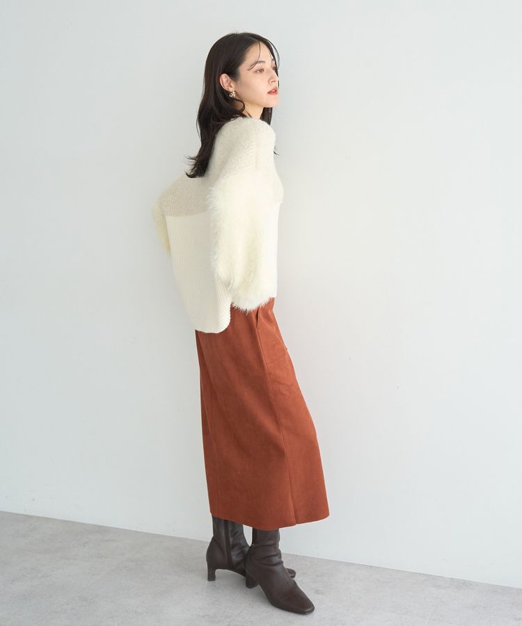 YECCA VECCA「素材MIX配色デザインニット」|ニット・セーター|