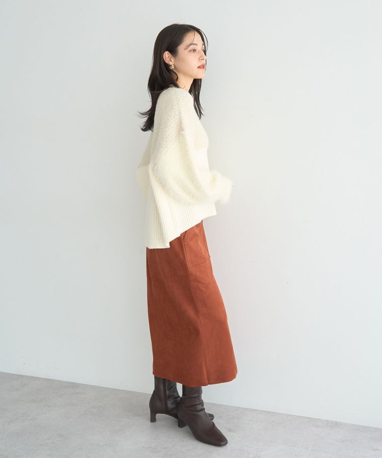 YECCA VECCA「素材MIX配色デザインニット」|ニット・セーター|