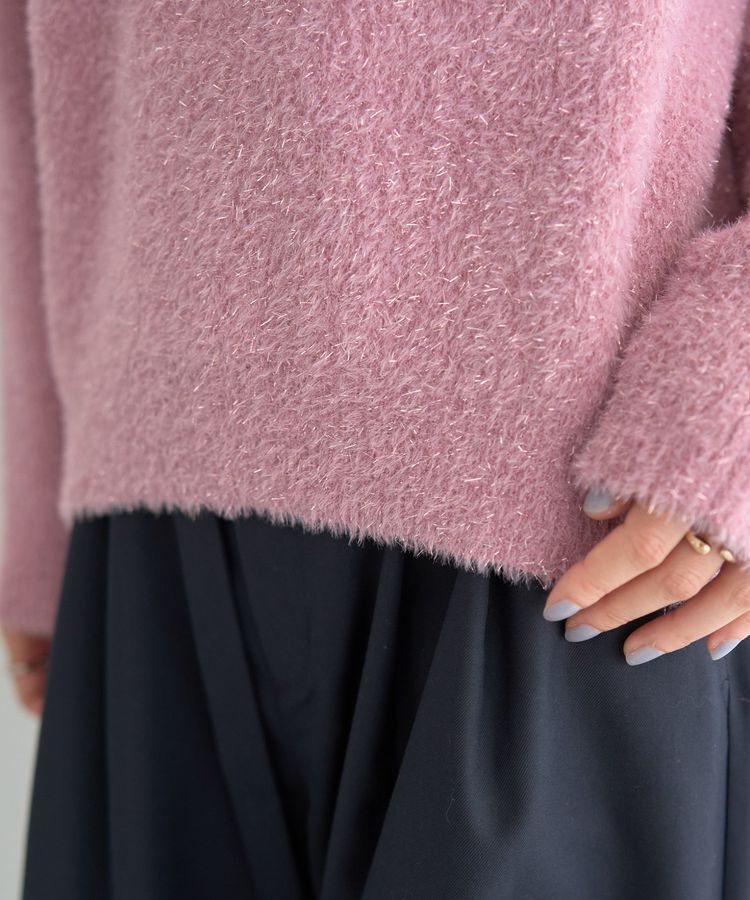 YECCA VECCA「ラメシャギードルマンニット」|ニット・セーター|