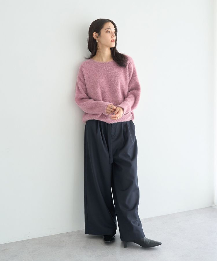 YECCA VECCA「ラメシャギードルマンニット」|ニット・セーター|