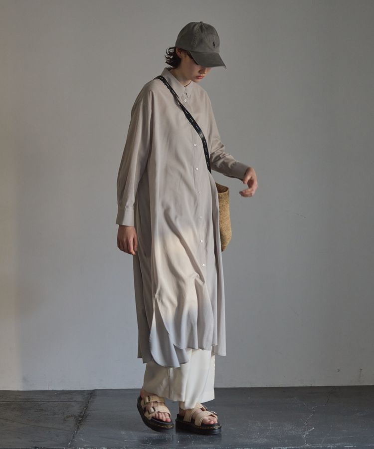 GARAGE OF GOOD CLOTHING「シアーシャツワンピース」|ワンピース|Light Gray