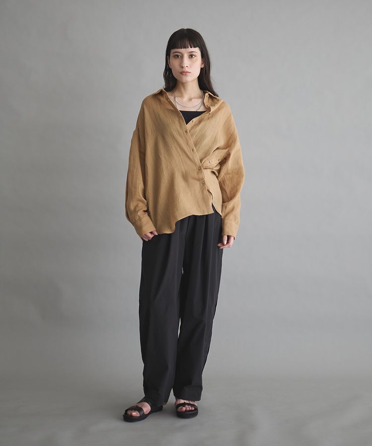 GARAGE OF GOOD CLOTHING「リネン2WAYサイド釦シャツ」|シャツ・ブラウス|