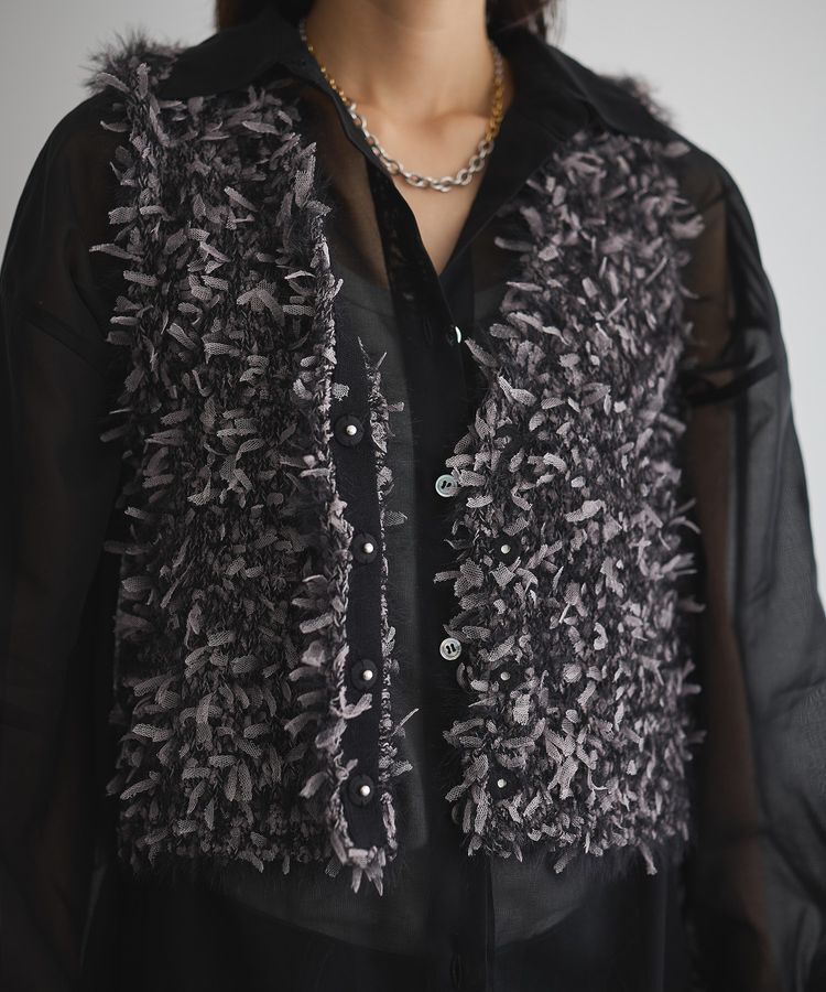 GARAGE OF GOOD CLOTHING「【TORRAZZO DONNA】Fancy yarn ニットビスチェ」|ベスト・ジレ|