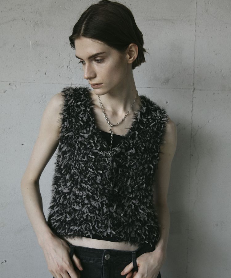 GARAGE OF GOOD CLOTHING「【TORRAZZO DONNA】Fancy yarn ニットビスチェ」|ベスト・ジレ|